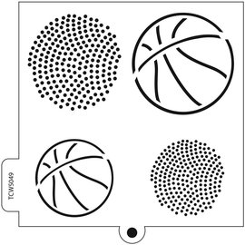 Cookie Stencil Basketball Surface 13,97x13,97cm