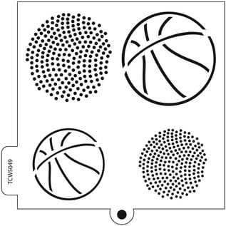 Cookie Stencil Basketball Surface 13,97x13,97cm