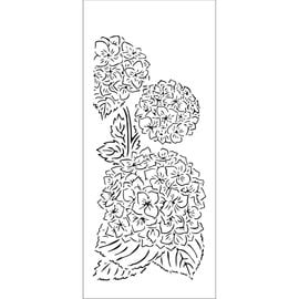 Slimline Stencil Hydrangea Bouquet 10,16x22,86cm