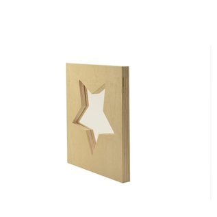 Houten symbool 14cmx1,5cm Ster