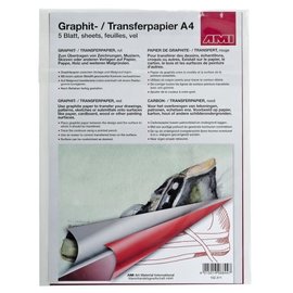 Grafietpapier A4 rood - 5 vellen