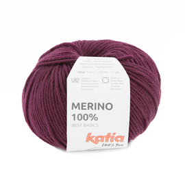 MERINO 100% 25 Bordeauxrood bad 18889