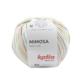 MIMOSA 308 Lichtroze-Licht lila-Wit-Pastel geel-Turquoise groen bad 53153