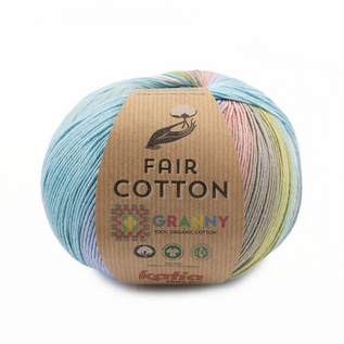 FAIR COTTON GRANNY 305 Pastel blauw-Licht lila-Lichtroze-Beige bad 59015