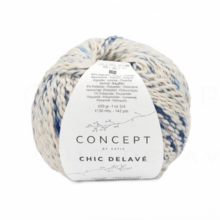 CHIC DELAVÉ 100 Ecru-Blauw-Donker blau bad 56660M