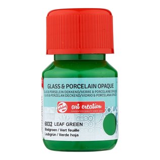 Glas & Porselein Dekkend Fles 30 ml Bladgroen 6032