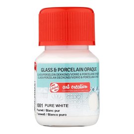 Glas & Porselein Dekkend Fles 30 ml Puurwit 1001