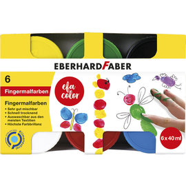 Vingerverf Eberhard Faber ass.kleuren 6x40ml