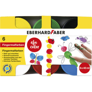 Vingerverf Eberhard Faber ass.kleuren 6x40ml