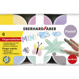 Vingerverf Eberhard Faber ass. kleuren pastel 6x40ml