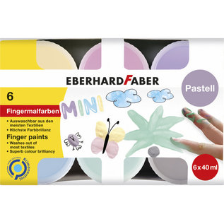 Vingerverf Eberhard Faber ass. kleuren pastel 6x40ml