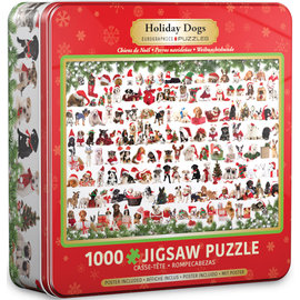 Puzzel  Holiday Dogs Tin (1000)  48.89x67.63cm