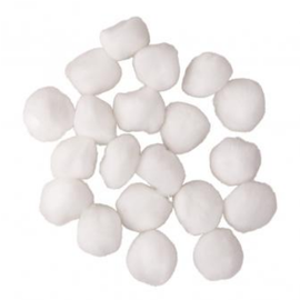 Pompons wit 38 mm 20 st.