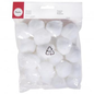 Pompons wit 38 mm 20 st.