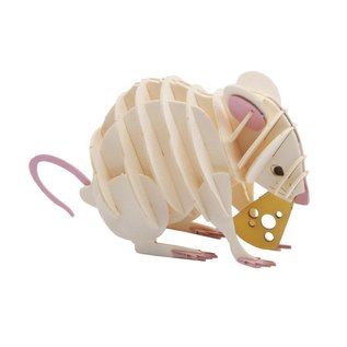 3D Paper Model - Witte muis