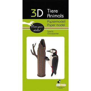 3D Paper Model - Woodpecker - Specht