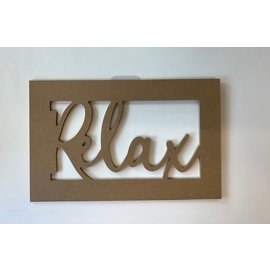 MDF woord "Relax" 28x17.7x0.50cm