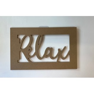 MDF woord "Relax" 28x17.7x0.50cm
