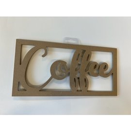 MDF woord "Coffee" 28.7x14.2x0.5cm