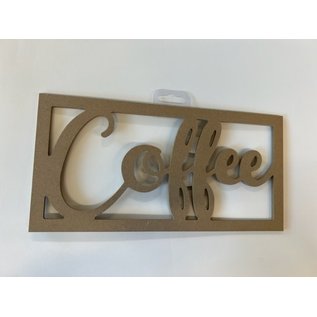 MDF woord "Coffee" 28.7x14.2x0.5cm