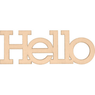 Houten woord "Hello"