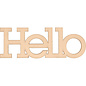 Houten woord "Hello"