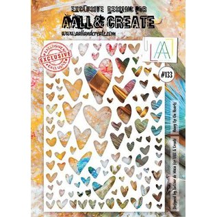 Stencil Hung Up on Hearts AALL-PC-133 A4