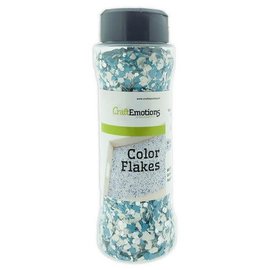 Color Flakes - Graniet Aqua blauw Wit Paint flakes 90gr
