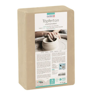 Boetseerklei 5kg wit zonder chamotte