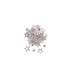 Strooideeltjes sterren zilver 1-2cm 15gr.