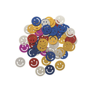 Pailletten Smiley, multicolor 15g