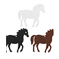 Vilten paardjes 6cm mixed colors - 5st.
