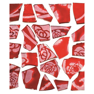 Retro-Mosaic 100g rood/zilver