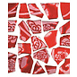 Retro-Mosaic 100g rood/zilver