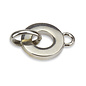 Jewelry charms,15 x 2mm rond Platinum 15 x 2mm