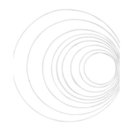 Metalen dromenvanger ring bedekt 20cm Wit