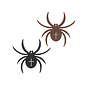 Vilten spinnen 6cm zwart/bruin 6st.