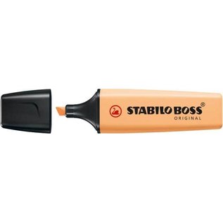 STABILO: "BOSS ORIGINAL" SCHUINE PUNT, 2-5MM - PASTEL PALE ORANGE