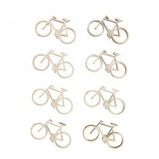 Strooihoutjes Fiets, 4,8x2,8cm, 8st., naturel