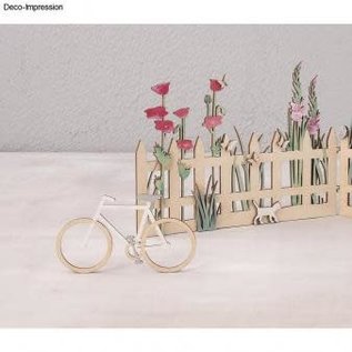 Strooihoutjes Fiets, 4,8x2,8cm, 8st., naturel