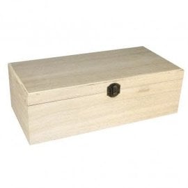 Houten box FSC Mix Credit, 32x15x10cm, spiegel+lijst, 4 compart.