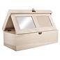 Houten box FSC Mix Credit, 32x15x10cm, spiegel+lijst, 4 compart.