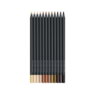 Kleurpotlood Faber-Castell Black Edition 12 stuks huidskleuren in karton etui