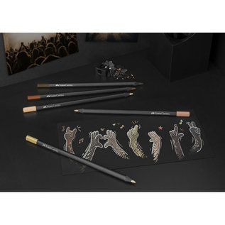 Kleurpotlood Faber-Castell Black Edition 12 stuks huidskleuren in karton etui