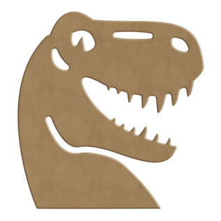 Houten vorm Grappige Dino - 14x14 cm