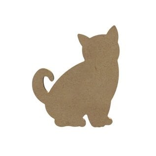 Houten vorm " Kat " 15cm