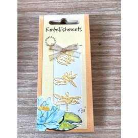 Embellishments Kikker & Libelle hanger 3st.