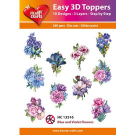 Easy 3D Designs pakket Blue and Violet Flowers