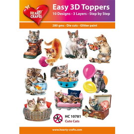 Easy 3D-Toppers - Cute Cats