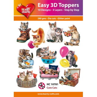 Easy 3D-Toppers - Cute Cats
